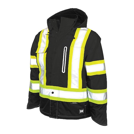 Tough Duck Hi-Vis Parka, Black, L Size S24511