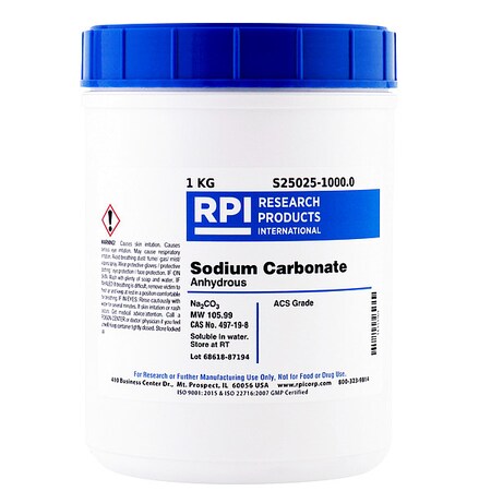 Rpi Sodium Carbonate Anhydrous, 1kg S25025-1000.0