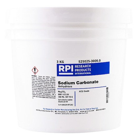 Rpi Sodium Carbonate Anhydrous, 3kg S25025-3000.0