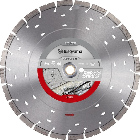 Husqvarna Diamond Saw Blade, Demolition, 14" dia. Vari-Cut S45 14