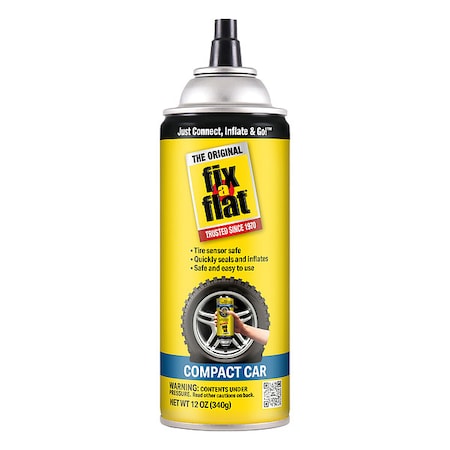 Fix-A-Flat Tire Inflator, 12 oz., 2-39/64" dia. S60410
