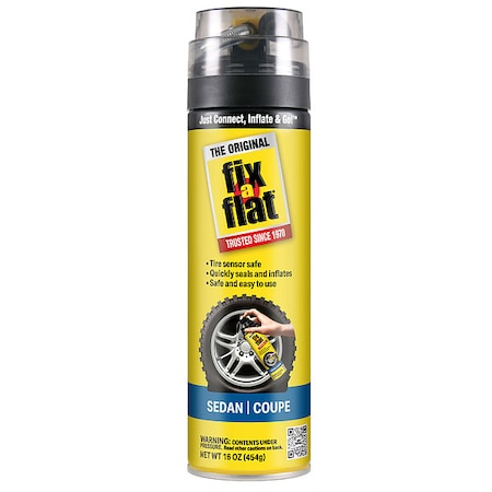 Fix-A-Flat Tire Inflator, 16 oz., 2-39/64" dia. S60420