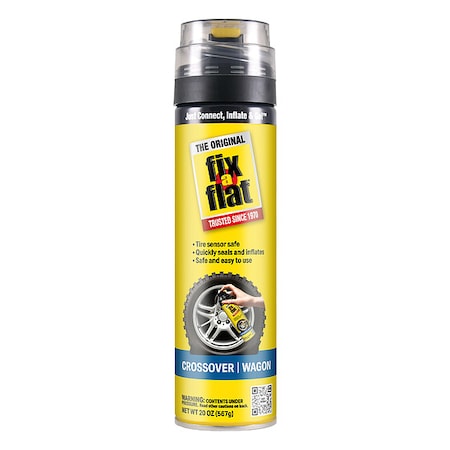 Fix-A-Flat Tire Inflator, 20 oz., 2-3/4" dia., 10"L S60430