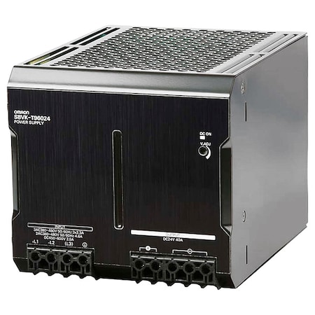 Omron Switching Power Supply, 380/480V AC, 24V DC, 960 W, 40 A, DIN Rail S8VK-T96024