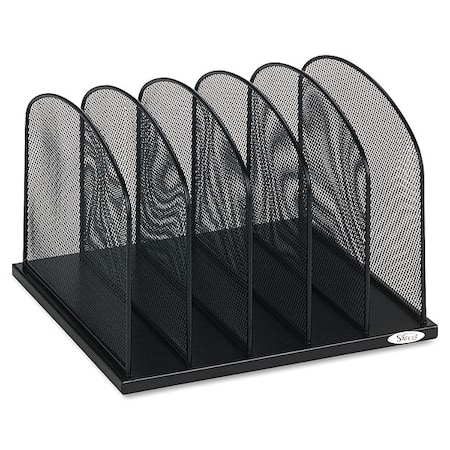 Safco Organizer, Vertical, 5 Sections, Black 3256BL