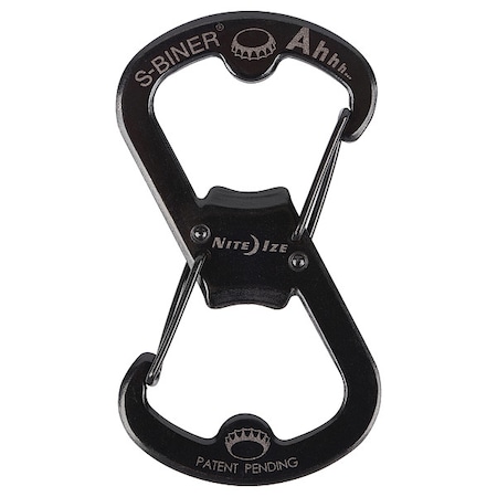 Nite Ize S-Biner Key Clip, Black, Stainless Steel, Key Holder, matte SBO-03-01