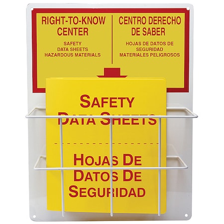 Accuform Right to Know Center, Aluminum, 15 in W, 20 in H SBZRS326