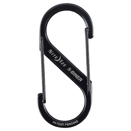 Nite Ize Carabiner Clip, 3-1/2 In., Steel, Black SB234-03-01