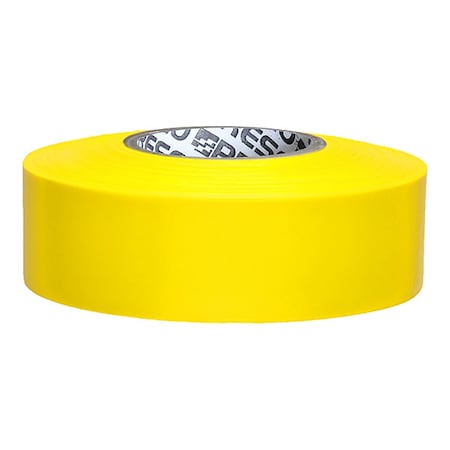 Zoro Select Flagging Tape, No Legend, Fluorescent Yellow, 1 3/16 in Wide x 150 ft Length, Vinyl, 5 mil ARYG-200