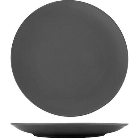 Iti Coupe Plate, 12" Dia, Matte Gray, PK12 TN-21-MG