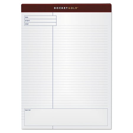 Tops 8-1/2 x 11-3/4" Wide/Margin Gold Planning Pad, 40 Pg, Pk4 TOP77102