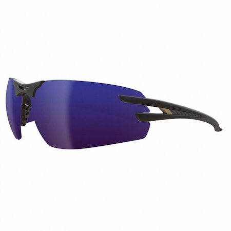 Edge Eyewear Salita, Safety Glasses, Anti-Fog & Anti-Scratch, Blue Lens, Black Frame, Half-Frame, Polarized TSLAP218