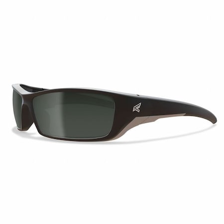 Edge Eyewear Reclus, Safety Glasses, Anti-Scratch, Silver Lens, Black Frame, Full-Frame, Polarized TSR21-G15-7