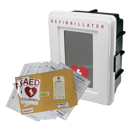 First Voice Defibrillator Storage Cabinet, White TS4400DA-MD