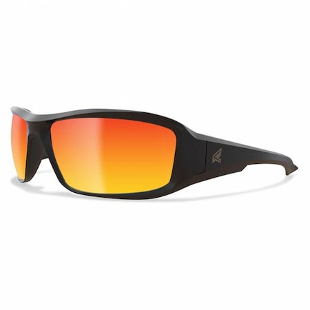 Edge Eyewear Brazeau, Safety Glasses, Anti-Fog & Anti-Scratch, Red Lens, Black Frame, Full-Frame, Polarized TXBAP239