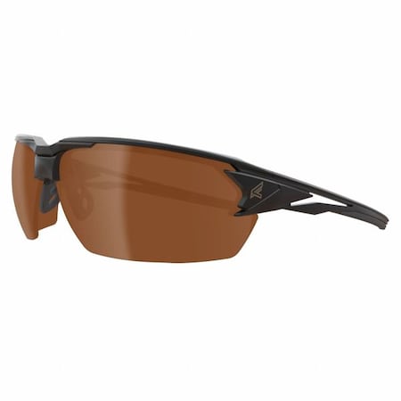 Edge Eyewear Pumori, Safety Glasses, Anti-Fog & Anti-Scratch, Amber Lens, Black Frame, Half-Frame, Polarized TXP415