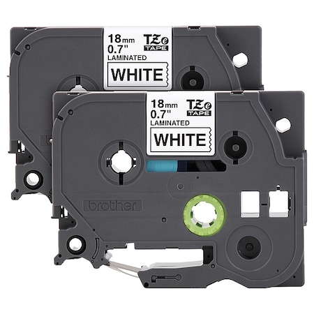 Brother Label/RibbonCartridge, White, 45/64inW TZE2412PKG