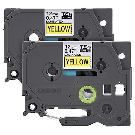 Brother Label/RibbonCartridge, Yellow, 1/2inW TZE6312PKG