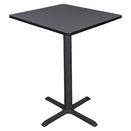 Cain Square Cain Cafe Table, Wood, Metal Top, Grey TCB3030GY