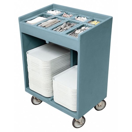 Cambro Tray and Silver Cart, 500 Cap, Blue EATC1418401