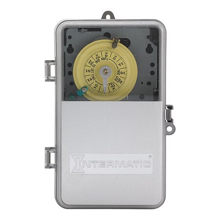 Intermatic Electromechanical Timer, 24-Hour, DPST T104PCD82