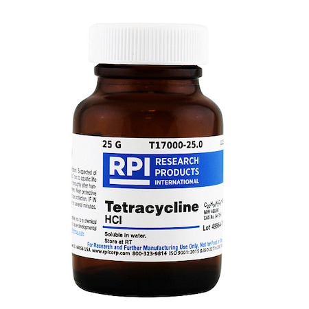 Rpi Tetracycline Hydrochloride, 25g T17000-25.0