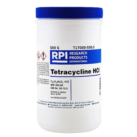 Rpi Tetracycline Hydrochloride, 500g T17000-500.0