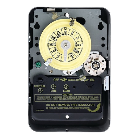 Intermatic Electromechanical Timer, 24 Hour, 1 Poles T171