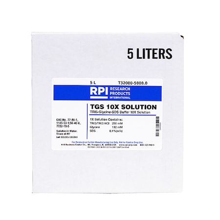 Rpi TRIS-GLYCINE-SDS 10x Solution, 5L T32080-5000.0