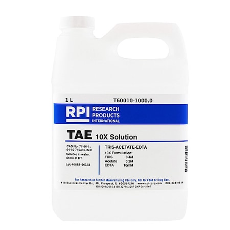 Rpi TRIS-Acetate-EDTA (TAE) 10x Solution , 1L T60010-1000.0