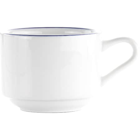 Iti Cup, 8 fl oz, European White w/Blue, PK36 TB-23-CB