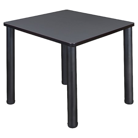 Kee Kee Square & Round Tables, Wood, Metal Top, Grey TB3030GYBPBK