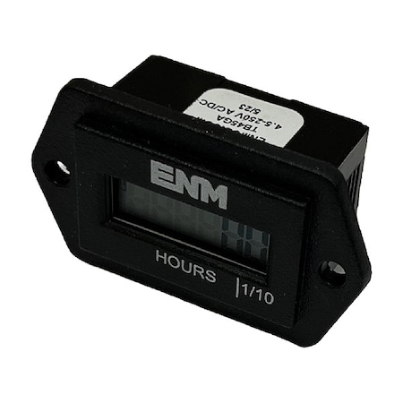 Enm Preset Hour Meter, 2.125" L, 1.4" W TB45GA