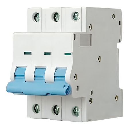 Dayton Circuit Breaker, NDB2-63 D63/3 Series, 63A, 3 Pole, 480V AC, 7.5kA at 480V AC, D Curve 5ZVG5