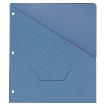 Universal Pocket Folder, Blue, 11" H, PK10 UNV61681