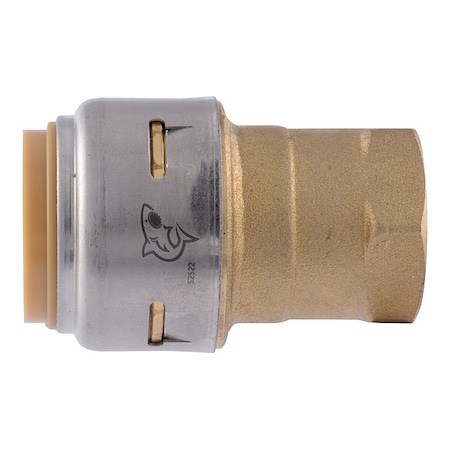 Sharkbite Adapter, Brass, Brass UR092
