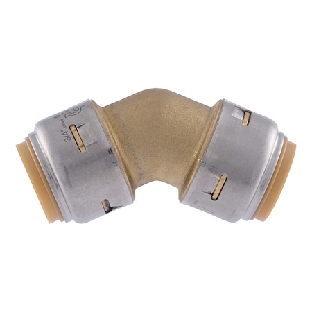 Sharkbite Elbow, Brass, Push-Fit3/4", Push-Fit3/4" UR656