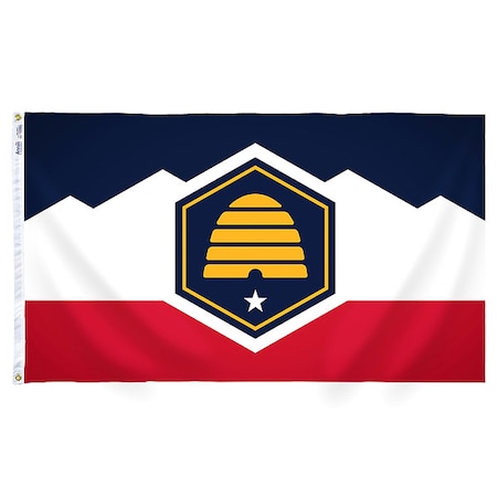 NYLGLO Utah State Flag, 3x5 Ft 145360
