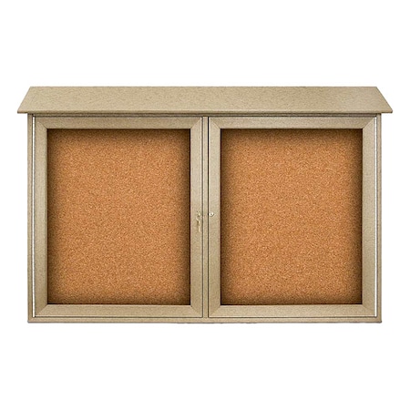 United Visual Products Enclosed Bulletin Board 30"x45", Tack UVDD4530-SAND