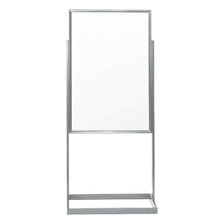 United Visual Products Pedestal Dry Erase Display Board 24"x58", White UVWPS2436-CHROME-WHITE
