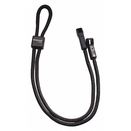 Uvex Eyewear Retainer, Black, 25 in Length, Nylon, Slip-On Attachment S515