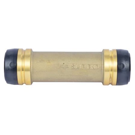 Sharkbite Push-Fit Coupling Fitting, 1-1/4 in Tube Size, Brass, Brass UXL0635