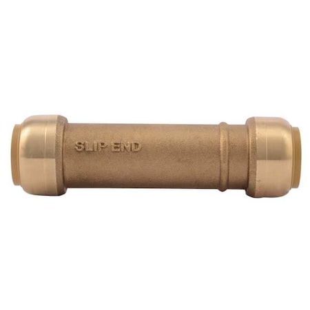 SHARKBITE Slip Coupling, 3/4 in Tube Size, Brass, Brass U3016LF