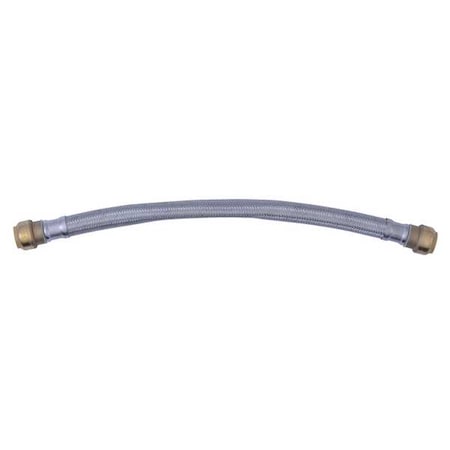 Sharkbite Push-to-Connect Flexible Hose Coupling, Various sizes Tube Size, Brass, Brass U3016FLEX18LF