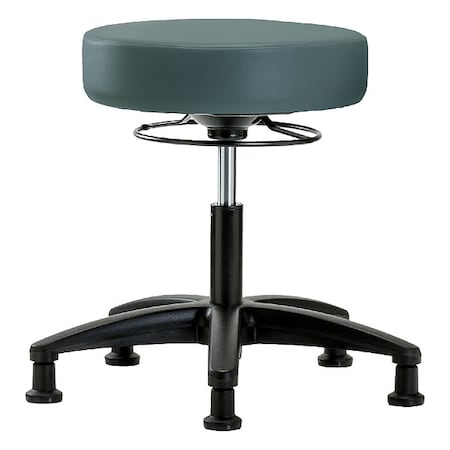 Zoro Select Desk Stool, Vinyl, Glides, Blu BR-VDHSO-RG-RG-8546