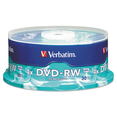 VERBATIM DVD-RW Disc, 4.70 GB, 120 min, 4x, PK30 VER95179