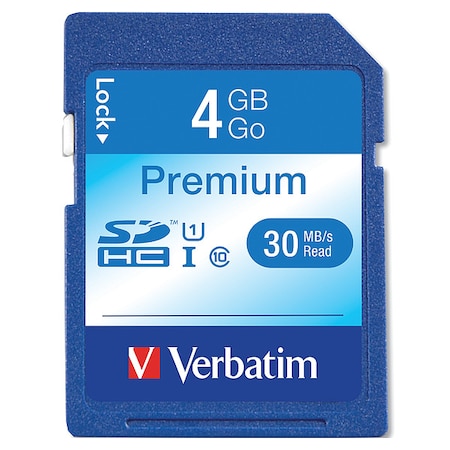 Verbatim Premium SDHC Memory Card , 4 GB VER96171