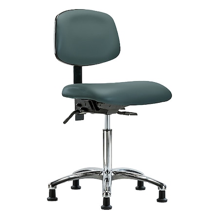 Zoro Select Medium Bench Chair Ergonomic Chair, No Arms, 21-1/2" to 29" Height, Polyurethane, Vinyl BR-VMBCH-CR-T1-A0-NF-RG-8546