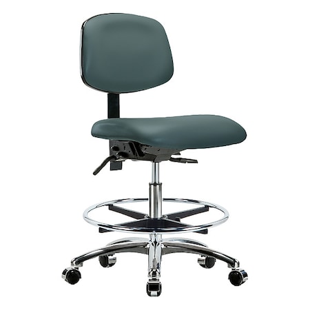Zoro Select Medium Bench Chair Ergonomic Chair, No Arms, 21-1/2" to 29" Height, Polyurethane, Vinyl BR-VMBCH-CR-T1-A0-CF-CC-8546