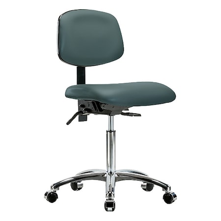Zoro Select Medium Bench Chair Ergonomic Chair, No Arms, 21-1/2" to 29" Height, Polyurethane, Vinyl BR-VMBCH-CR-T0-A0-NF-CC-8546